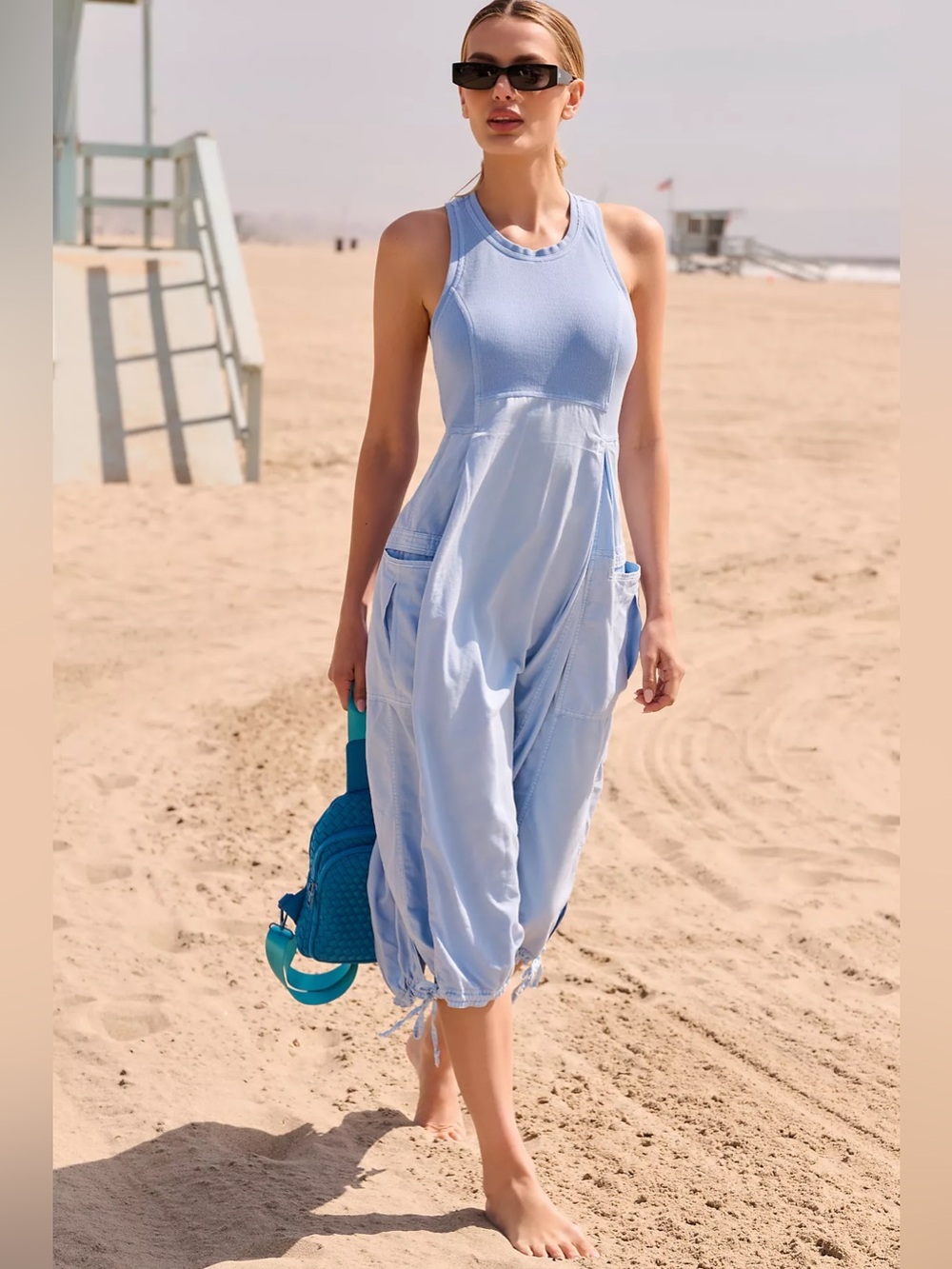 Anthropologie Daily Practice Sky High Midi Dress Size Small